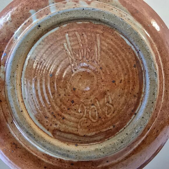 Robert Bob Hasselle Art Pottery Studio Stonware Plate 10" Vintage - Picture 7 of 9